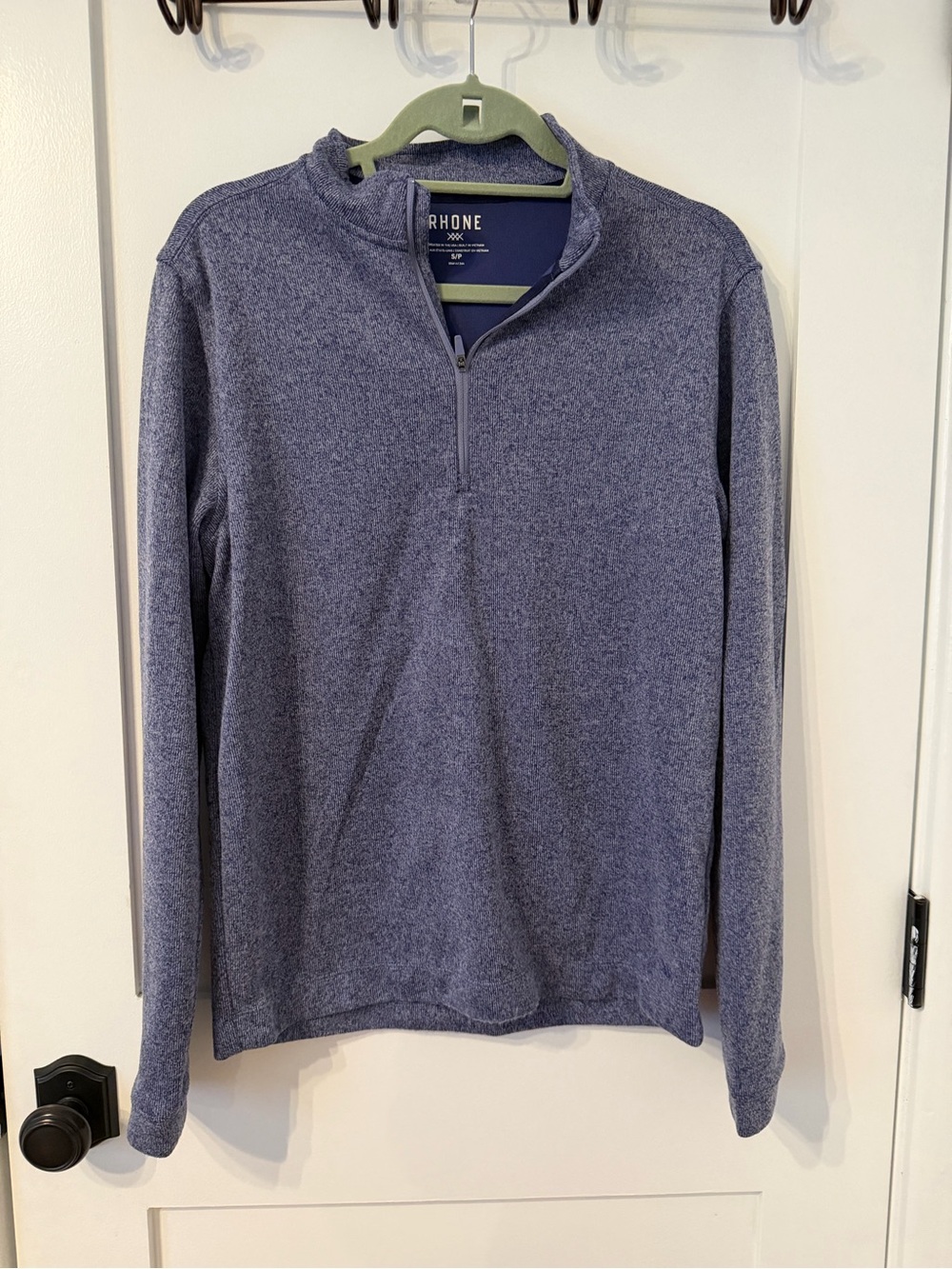 RHONE Men's Half-Zip Sweater - Heather Blue
